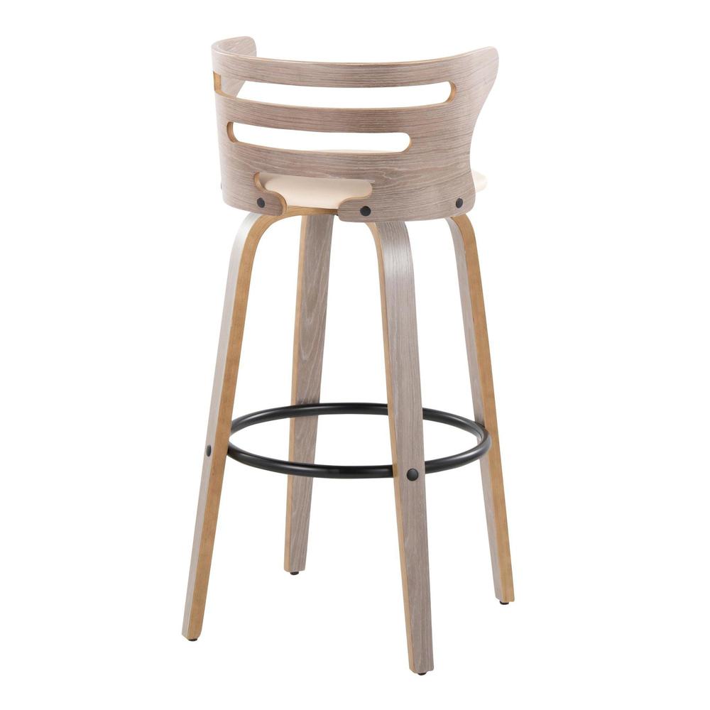 Grey Cosini 30" Fixed-Height Barstool - Set of 2. Picture 4