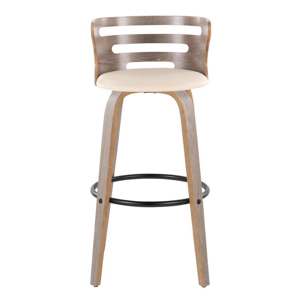 Grey Cosini 30" Fixed-Height Barstool - Set of 2. Picture 6