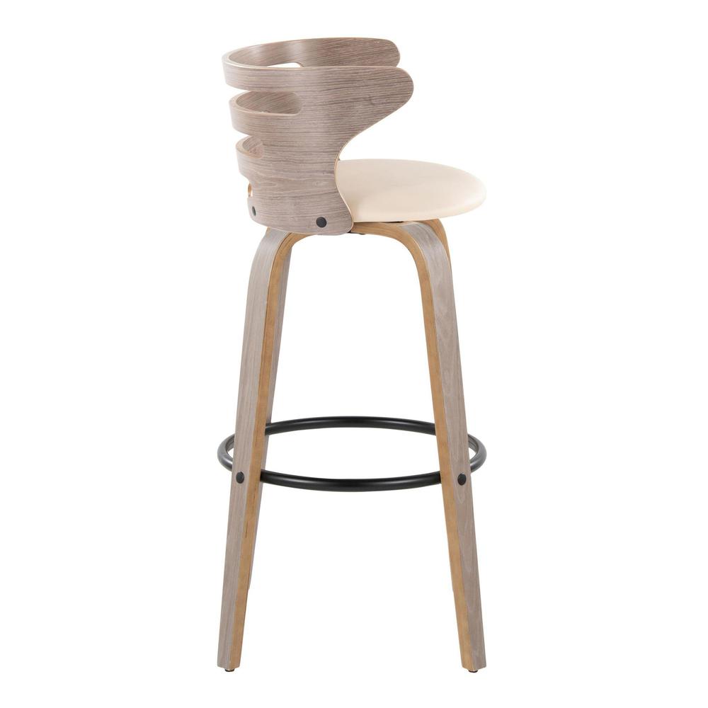 Grey Cosini 30" Fixed-Height Barstool - Set of 2. Picture 3