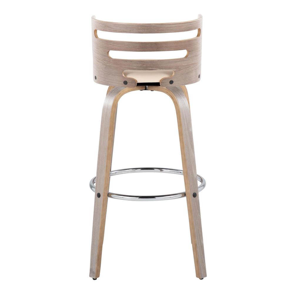 Grey Cosini 30" Fixed-Height Barstool - Set of 2. Picture 5