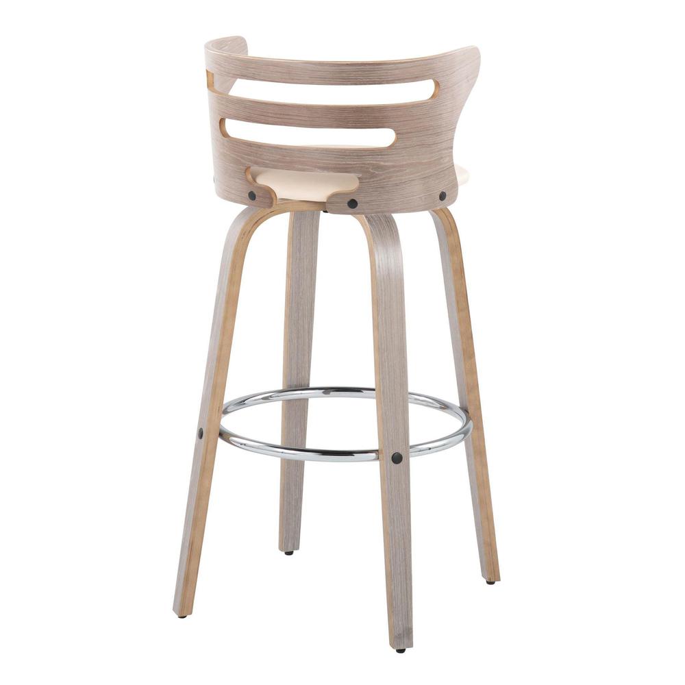 Grey Cosini 30" Fixed-Height Barstool - Set of 2. Picture 4