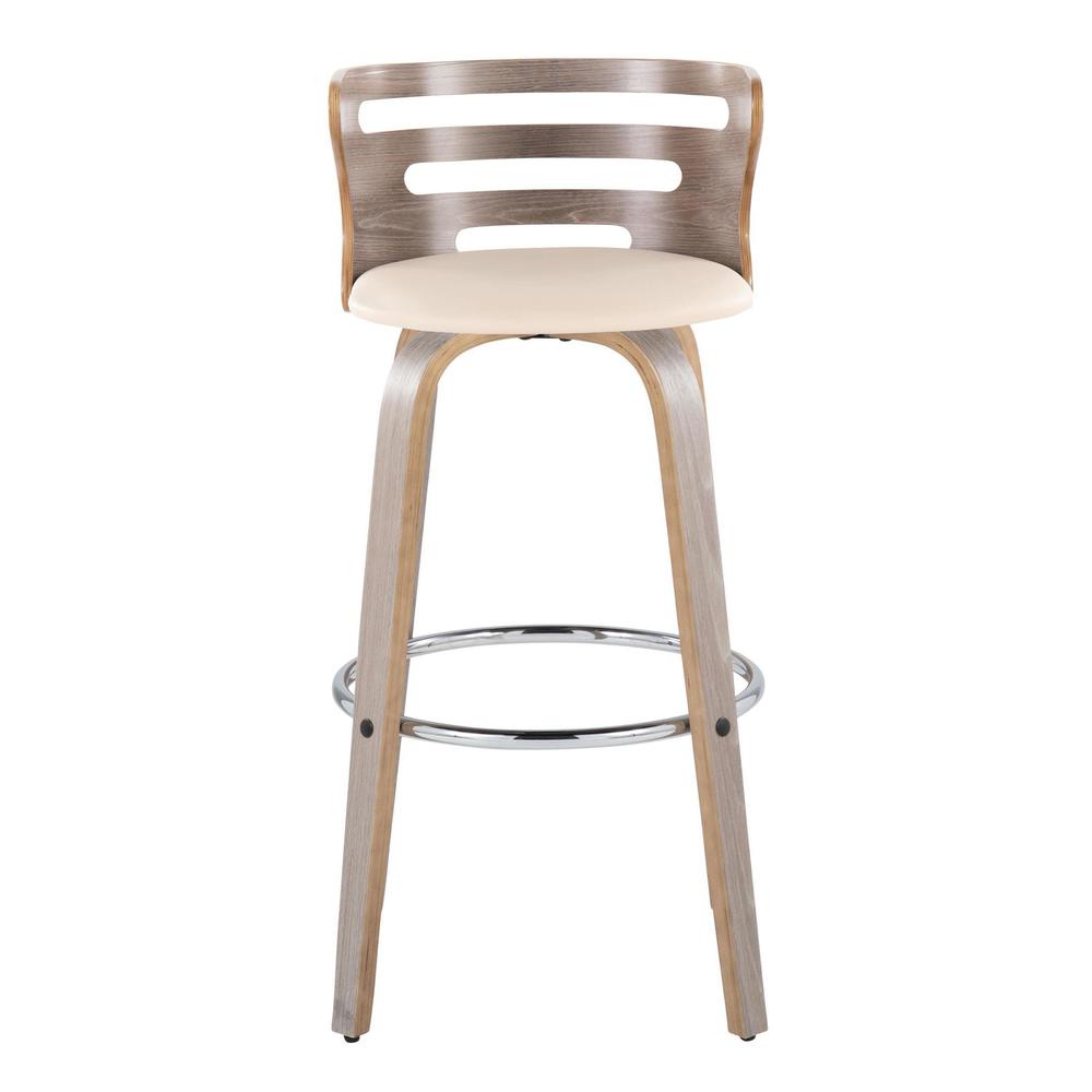 Grey Cosini 30" Fixed-Height Barstool - Set of 2. Picture 6