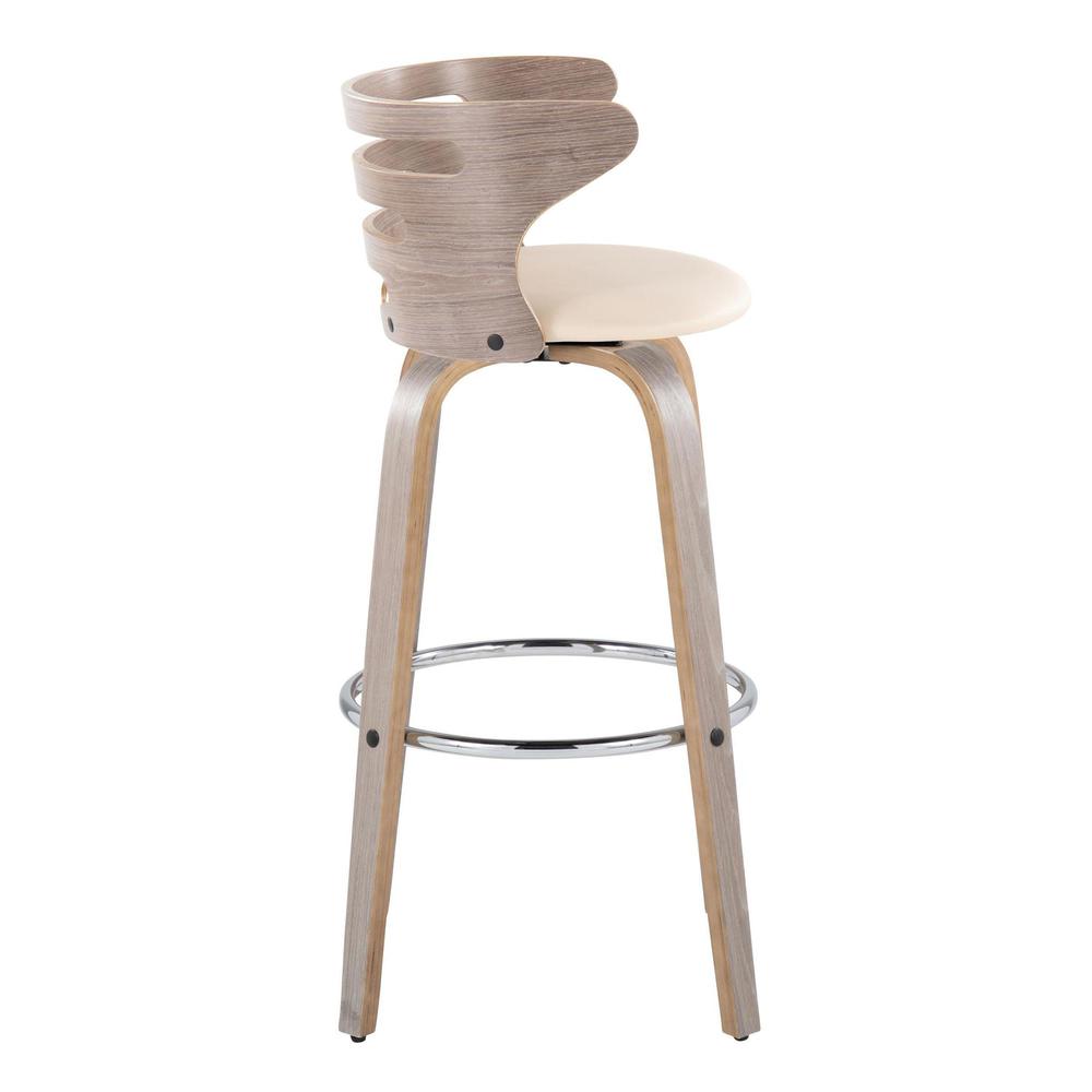Grey Cosini 30" Fixed-Height Barstool - Set of 2. Picture 3