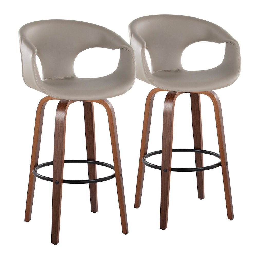 Curva 30" Fixed-Height Barstool - Set of 2. Picture 1