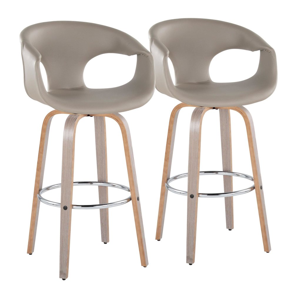 Curva 30" Fixed-Height Barstool - Set of 2. Picture 1