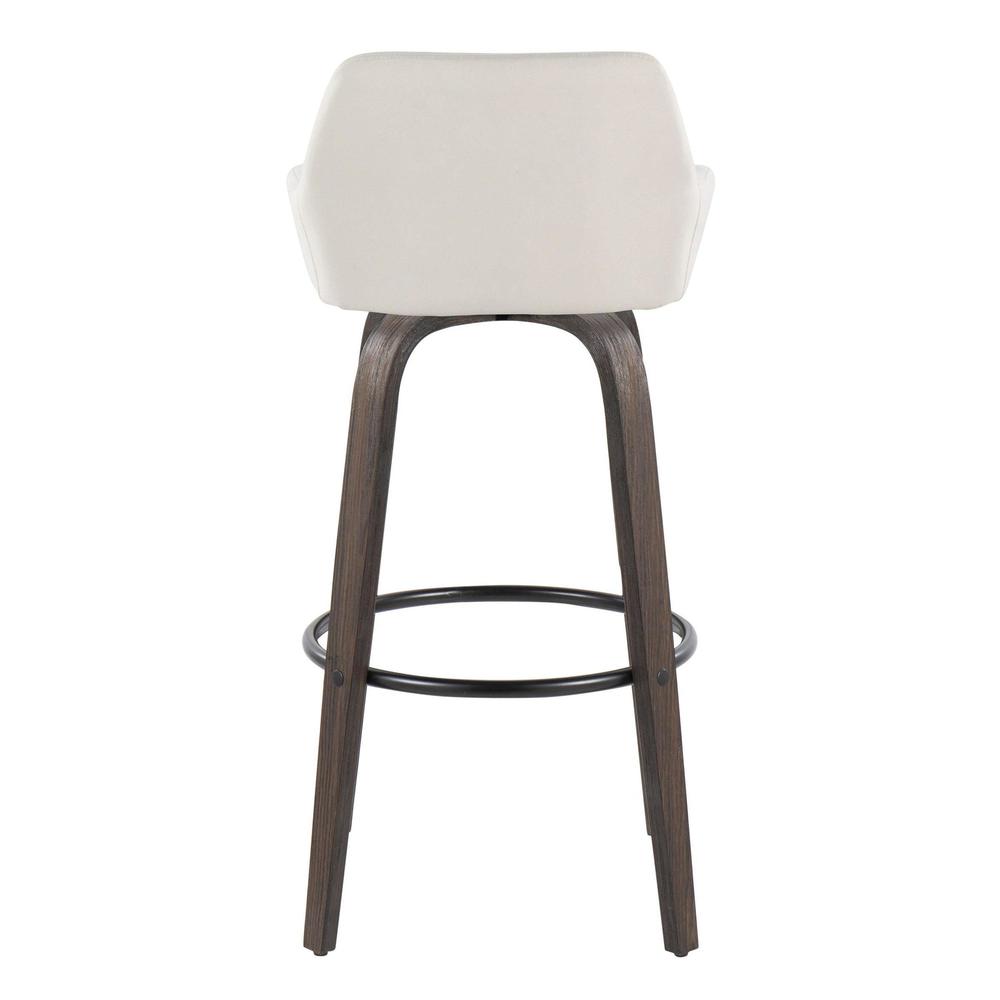 Brown Daniella 30" Fixed-Height Barstool - Set of 2. Picture 5