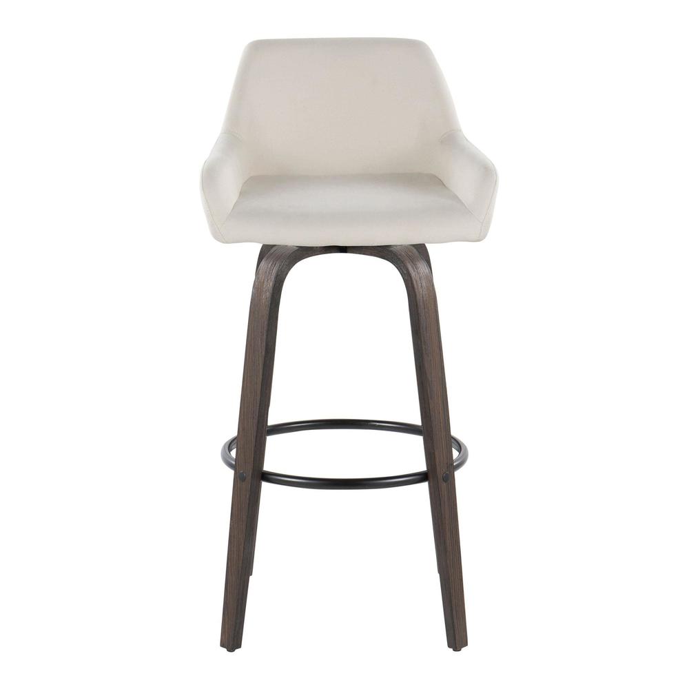 Brown Daniella 30" Fixed-Height Barstool - Set of 2. Picture 6