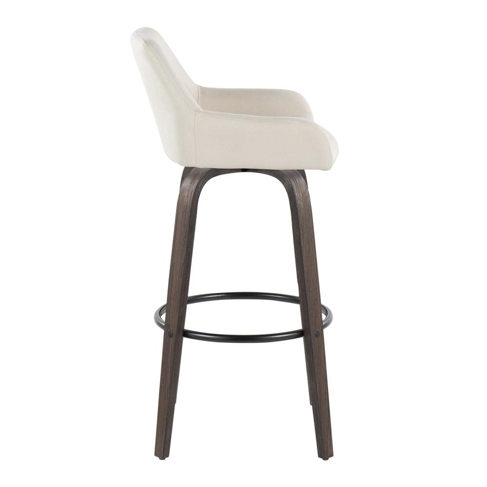 Brown Daniella 30" Fixed-Height Barstool - Set of 2. Picture 3