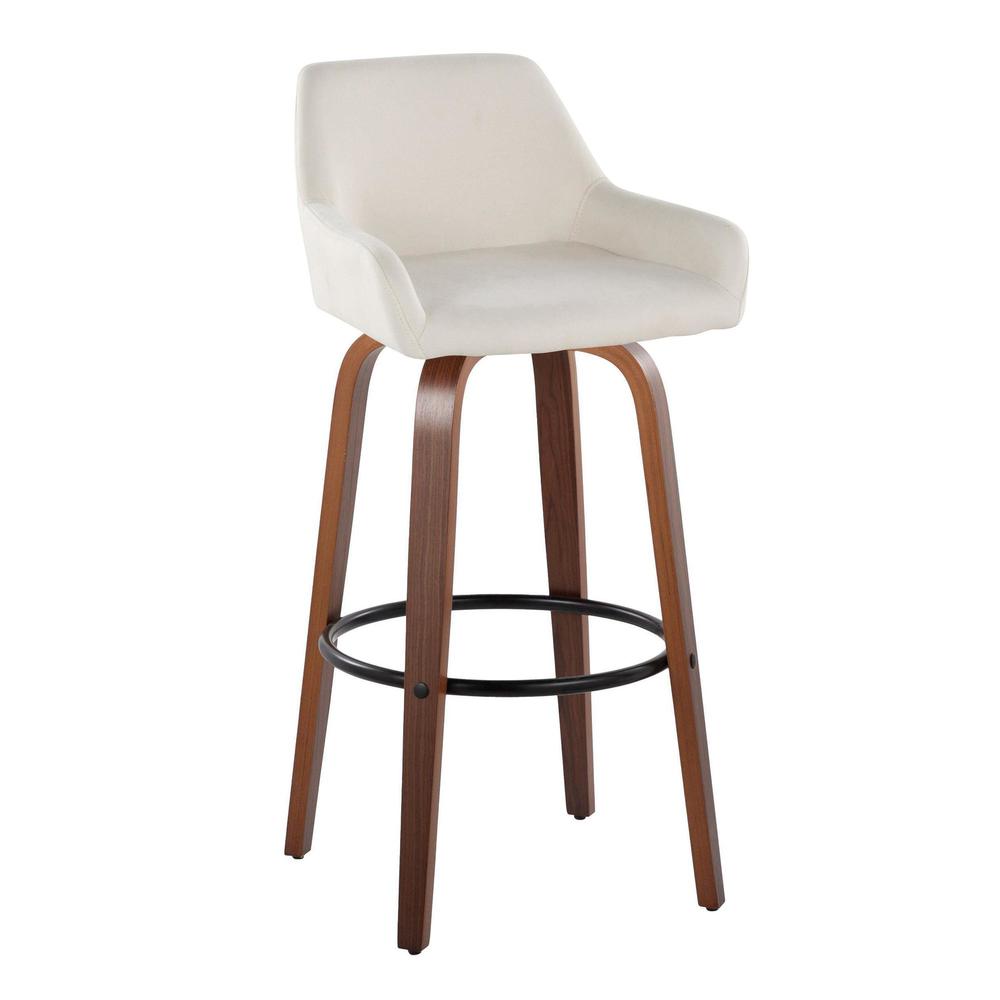 Beige Daniella 30" Fixed-Height Barstool - Set of 2. Picture 2