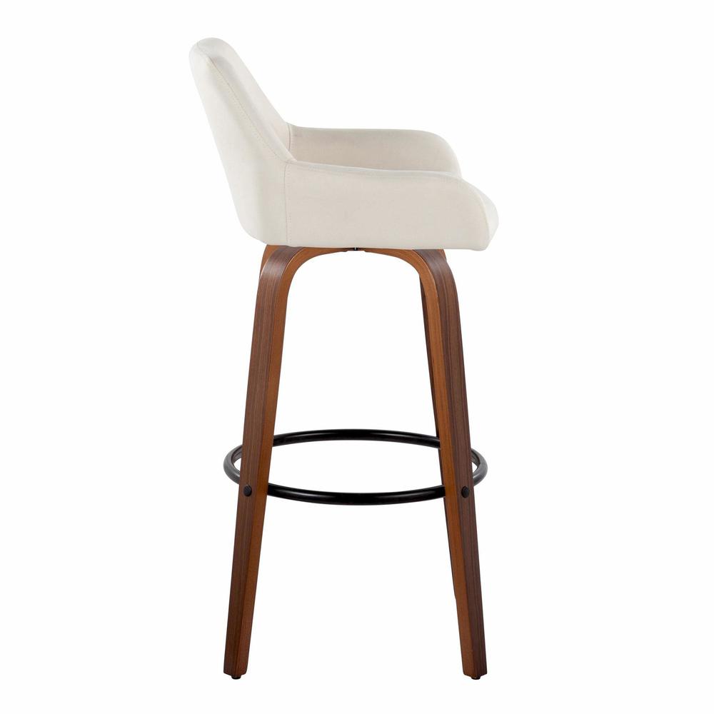 Beige Daniella 30" Fixed-Height Barstool - Set of 2. Picture 3