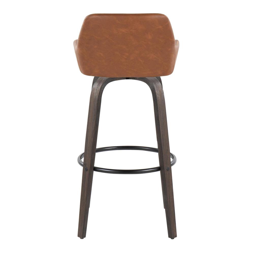 Brown Daniella 30" Fixed-Height Barstool - Set of 2. Picture 5
