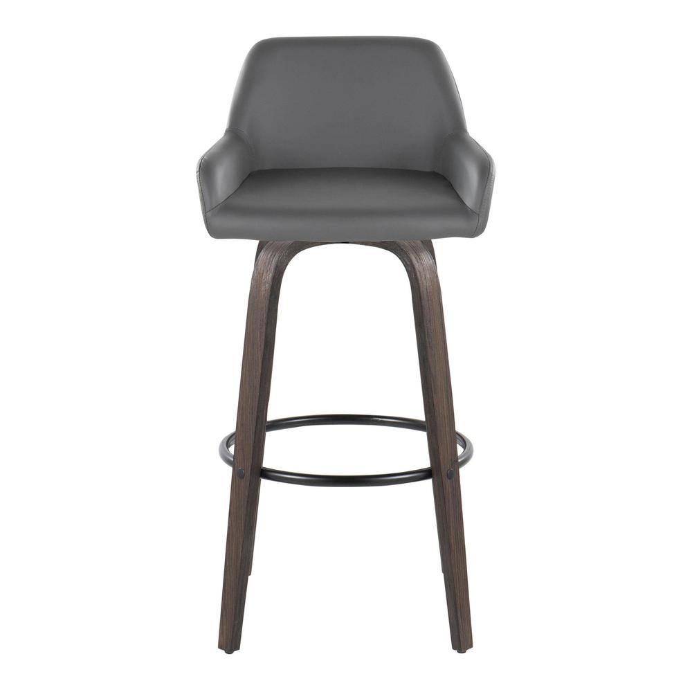 Brown Daniella 30" Fixed-Height Barstool - Set of 2. Picture 6