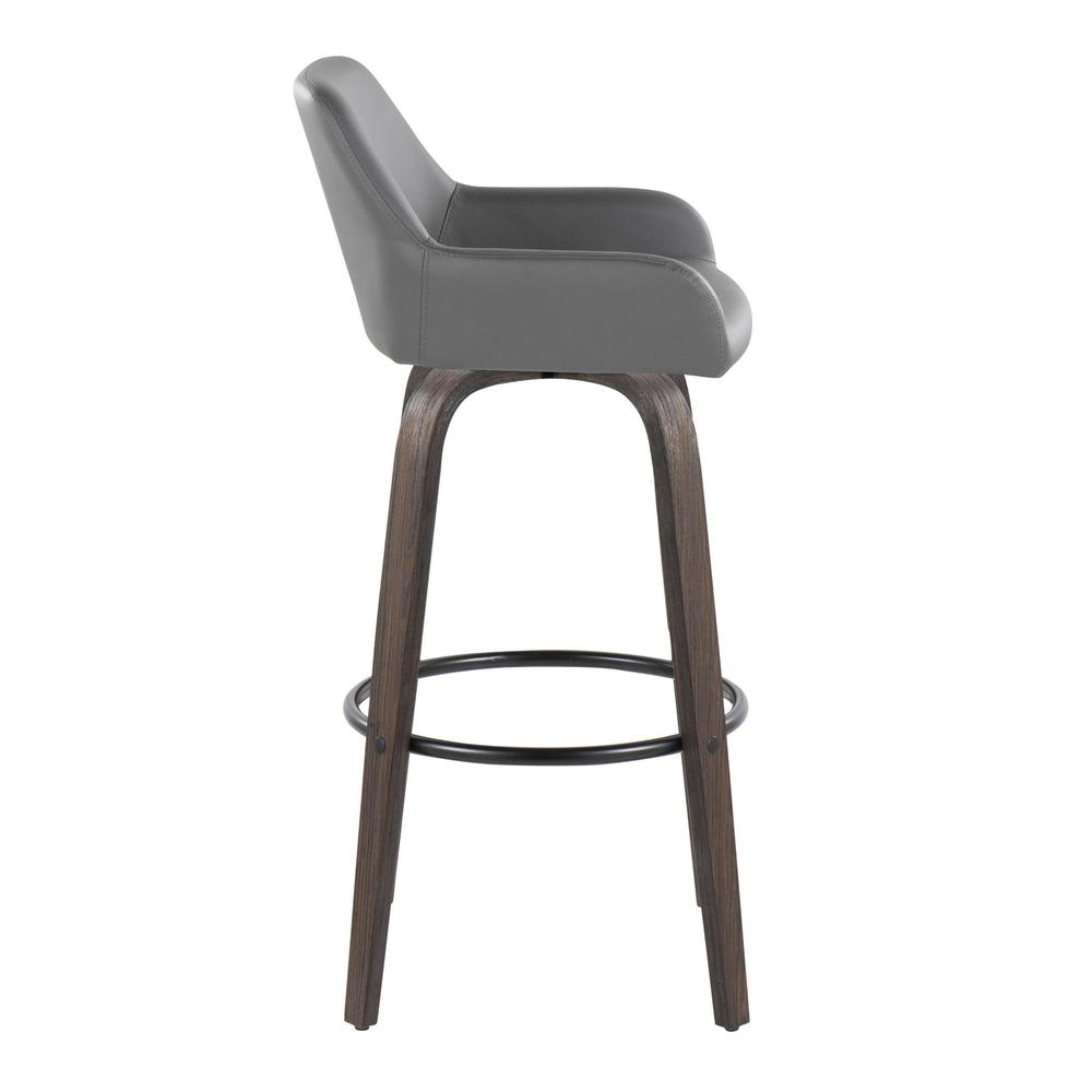 Brown Daniella 30" Fixed-Height Barstool - Set of 2. Picture 3