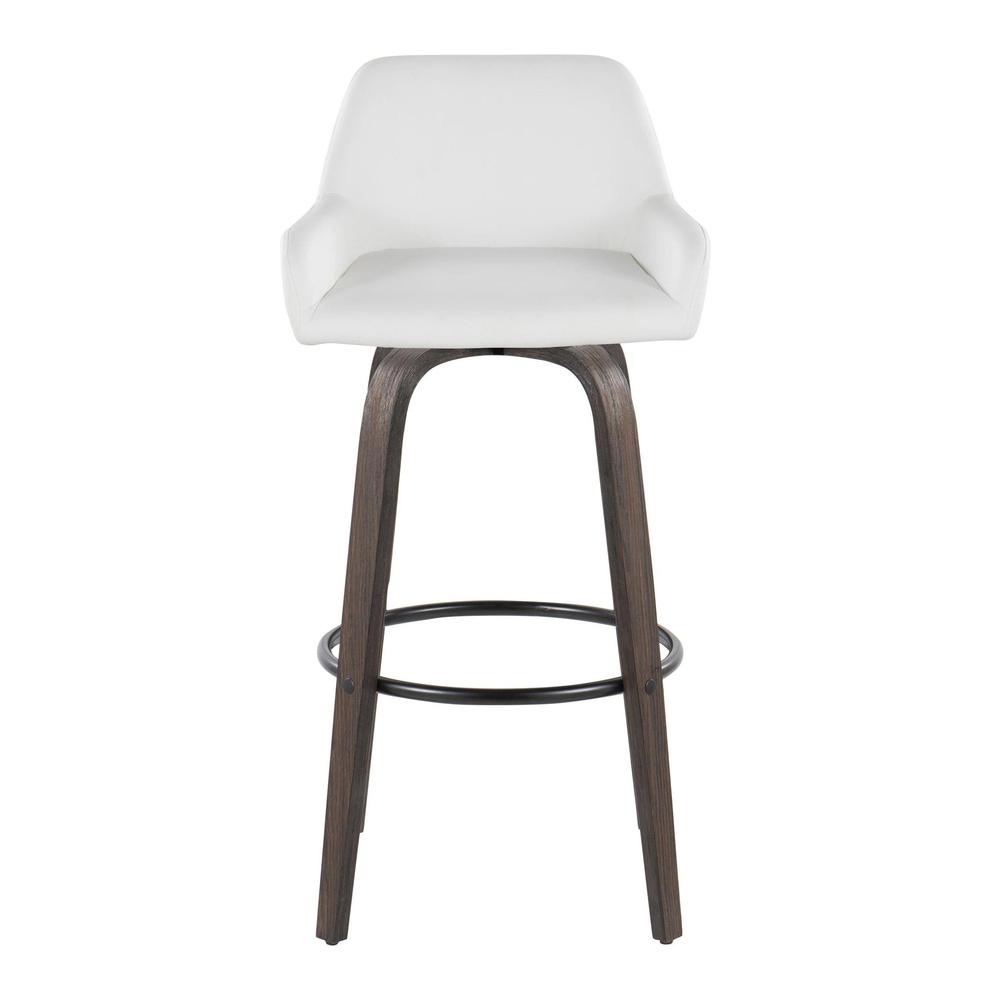 Brown Daniella 30" Fixed-Height Barstool - Set of 2. Picture 6