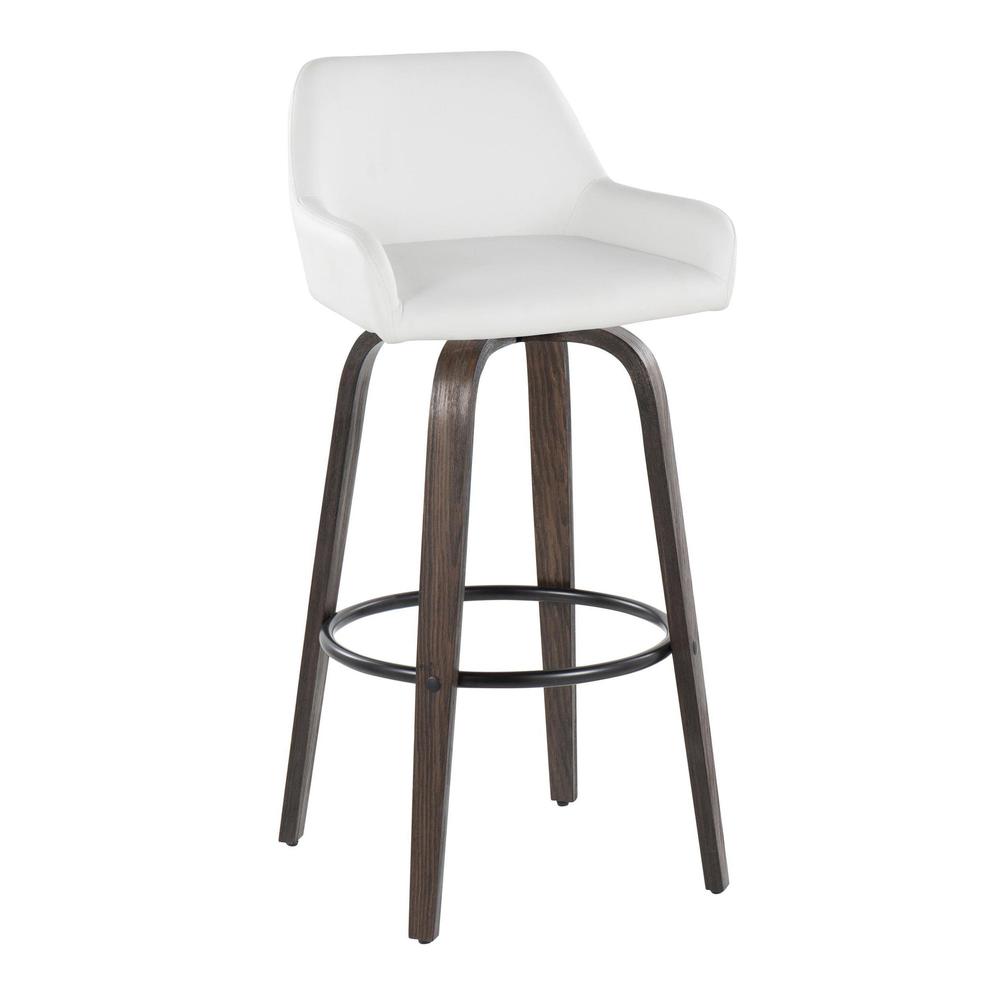 Brown Daniella 30" Fixed-Height Barstool - Set of 2. Picture 2