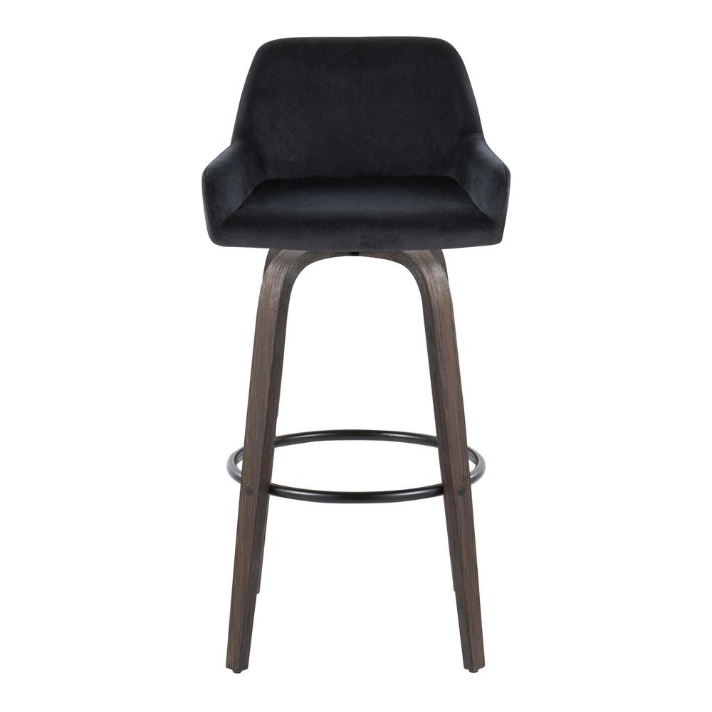 Brown Daniella 30" Fixed-Height Barstool - Set of 2. Picture 6