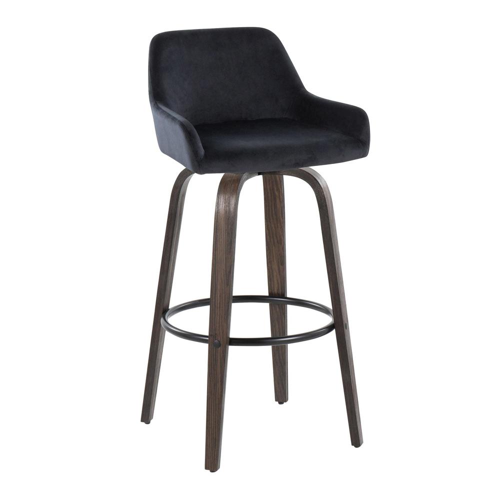 Brown Daniella 30" Fixed-Height Barstool - Set of 2. Picture 2
