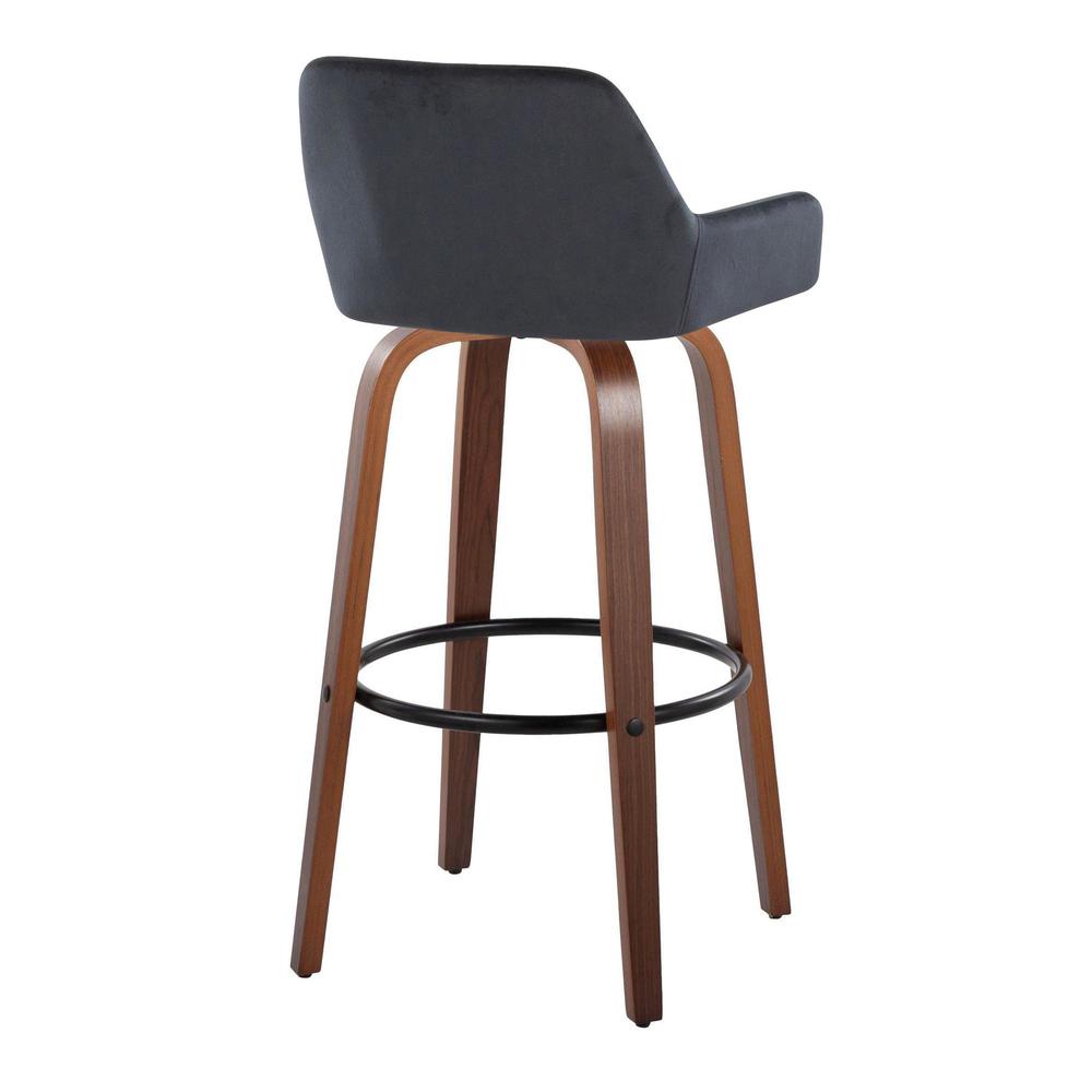 Brown Daniella 30" Fixed-Height Barstool - Set of 2. Picture 4