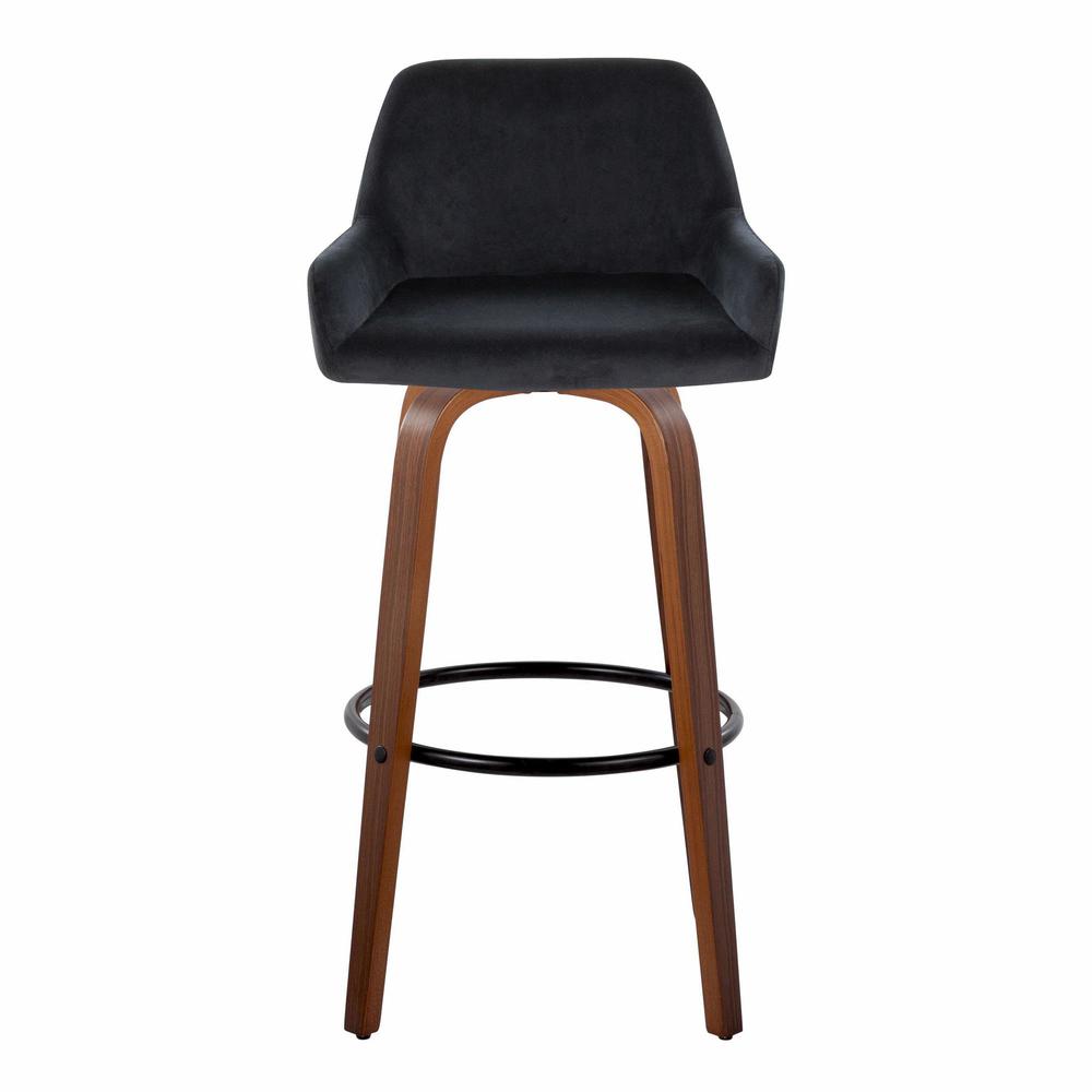 Brown Daniella 30" Fixed-Height Barstool - Set of 2. Picture 6