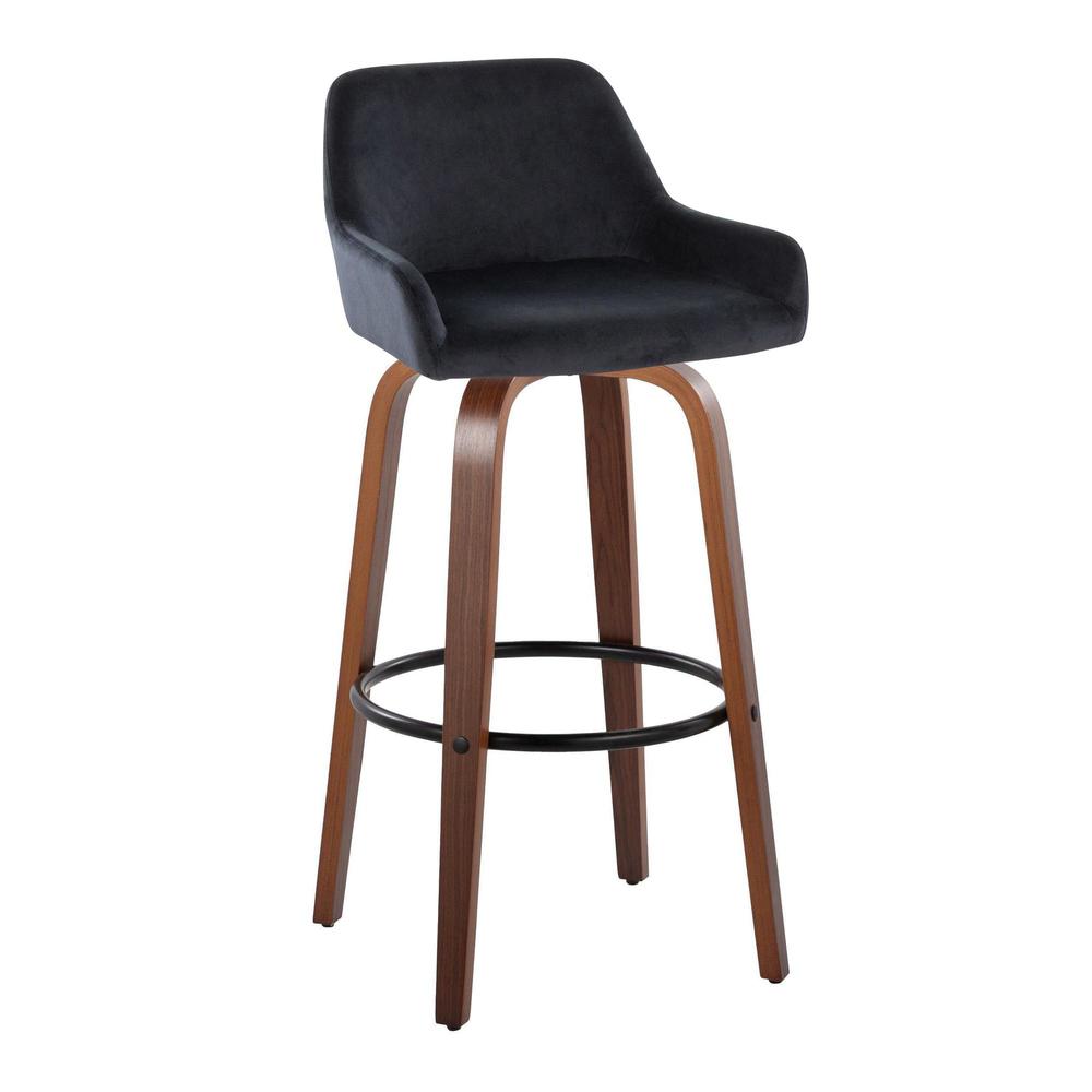 Brown Daniella 30" Fixed-Height Barstool - Set of 2. Picture 2