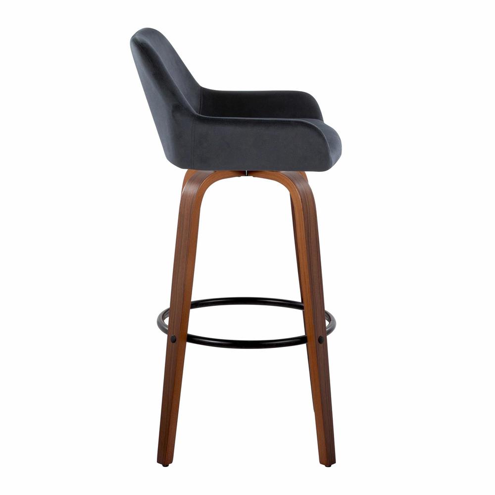 Brown Daniella 30" Fixed-Height Barstool - Set of 2. Picture 3