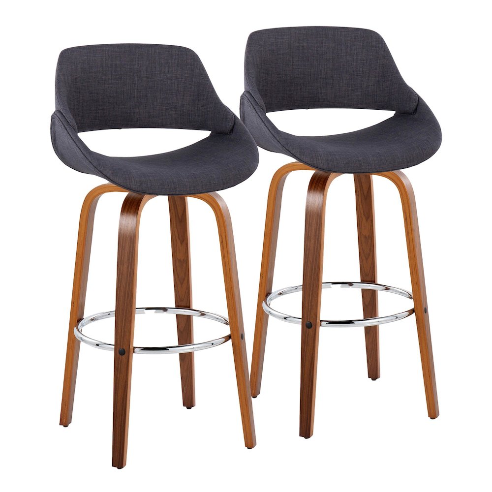 Fabrico 30" Fixed-Height Barstool - Set of 2. Picture 1