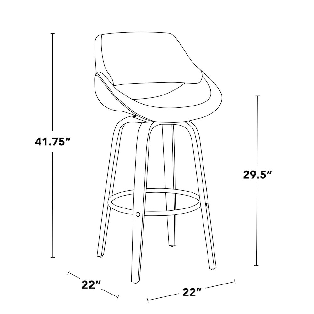Fabrico 30" Fixed-Height Barstool - Set of 2. Picture 9