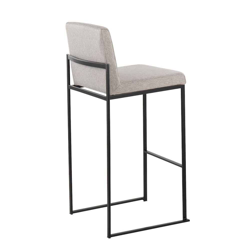 Fuji High Back 30" Fixed-Height Barstool - Set of 3. Picture 4