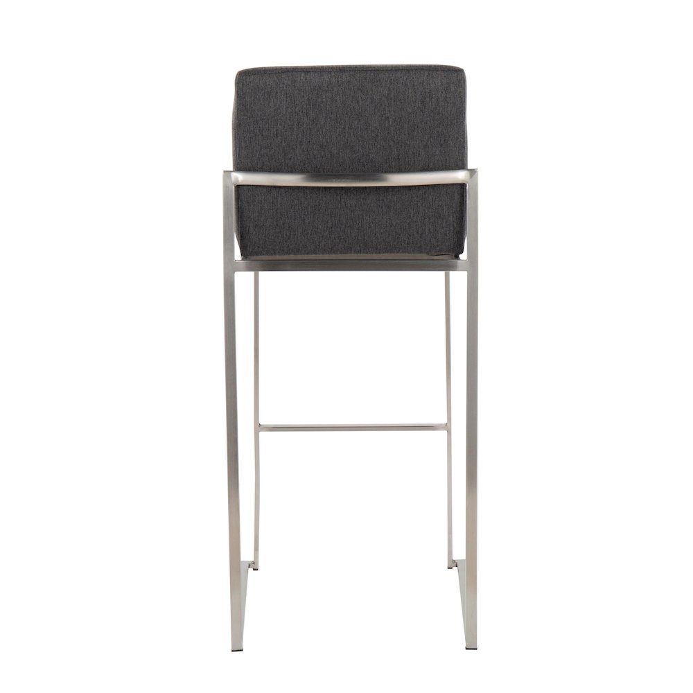 Fuji High Back 30" Fixed-Height Barstool - Set of 3. Picture 5