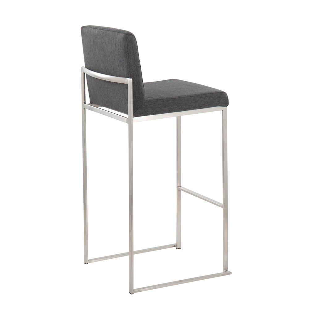 Fuji High Back 30" Fixed-Height Barstool - Set of 3. Picture 4