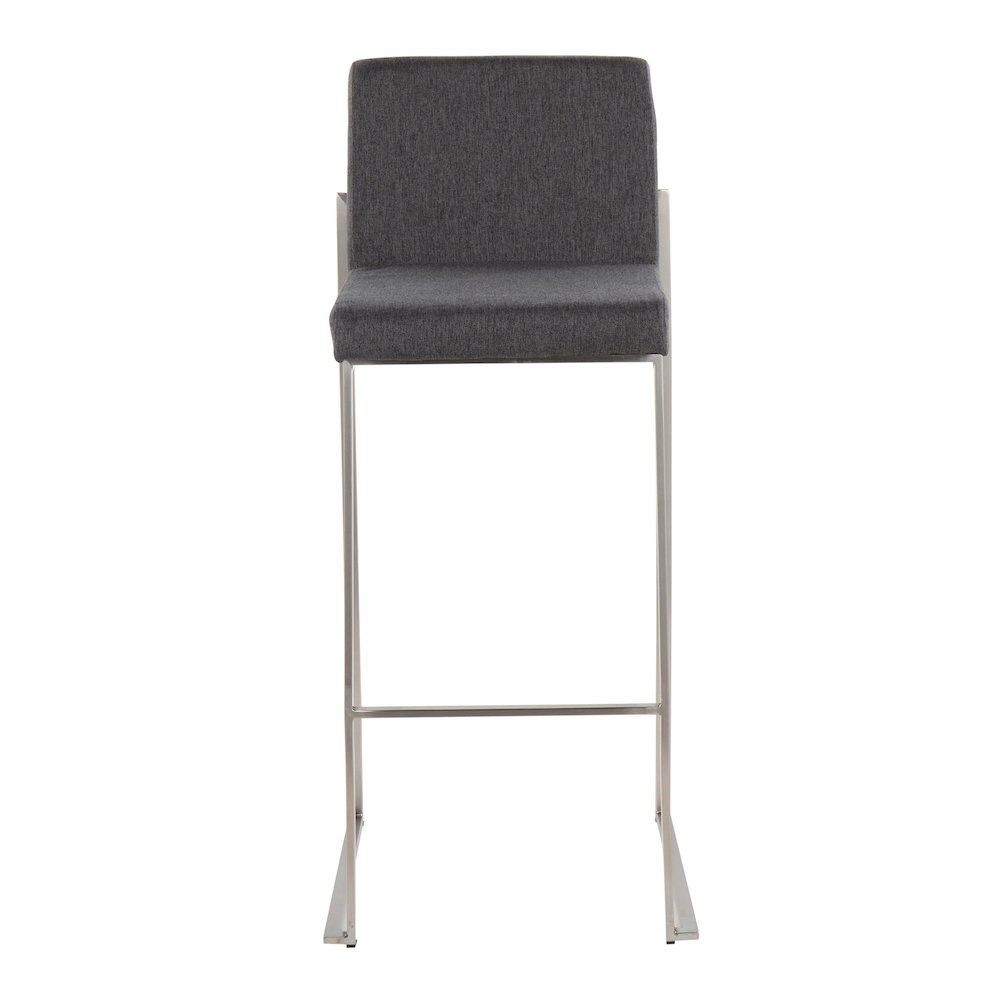 Fuji High Back 30" Fixed-Height Barstool - Set of 3. Picture 6