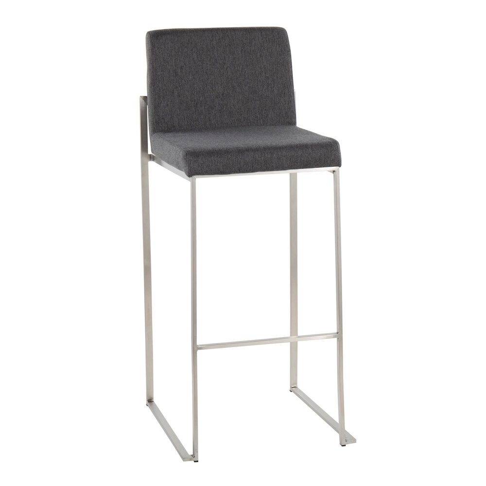 Fuji High Back 30" Fixed-Height Barstool - Set of 3. Picture 2