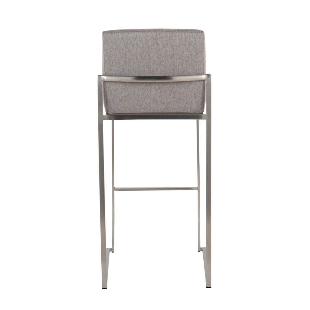 Fuji High Back 30" Fixed-Height Barstool - Set of 3. Picture 5