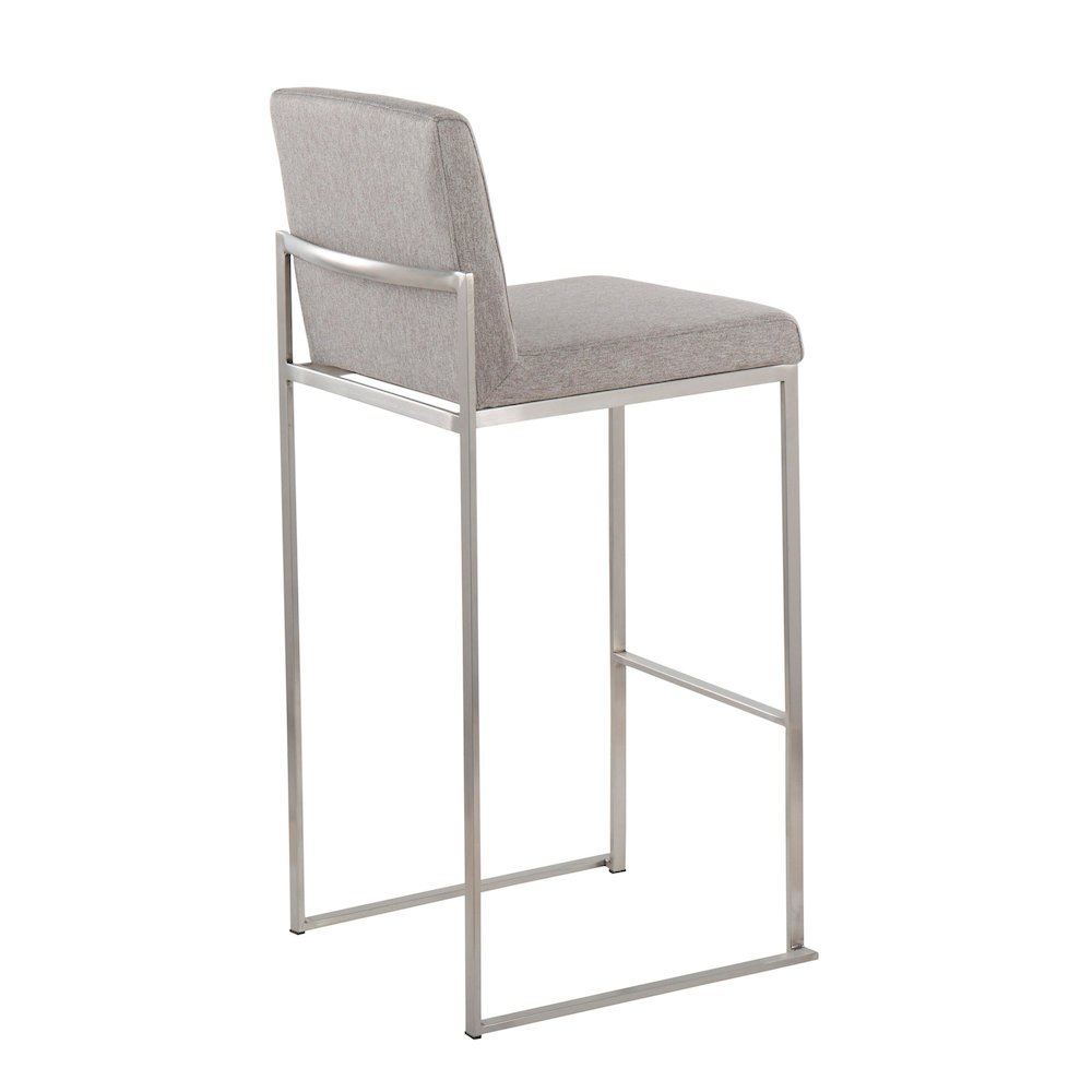 Fuji High Back 30" Fixed-Height Barstool - Set of 3. Picture 4