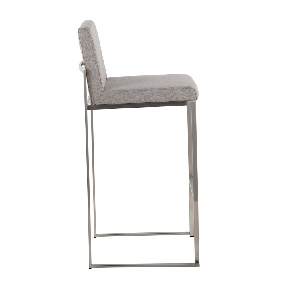Fuji High Back 30" Fixed-Height Barstool - Set of 3. Picture 3