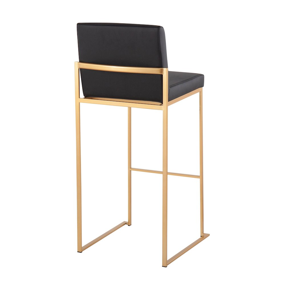 Fuji High Back 30" Fixed-Height Barstool - Set of 3. Picture 4