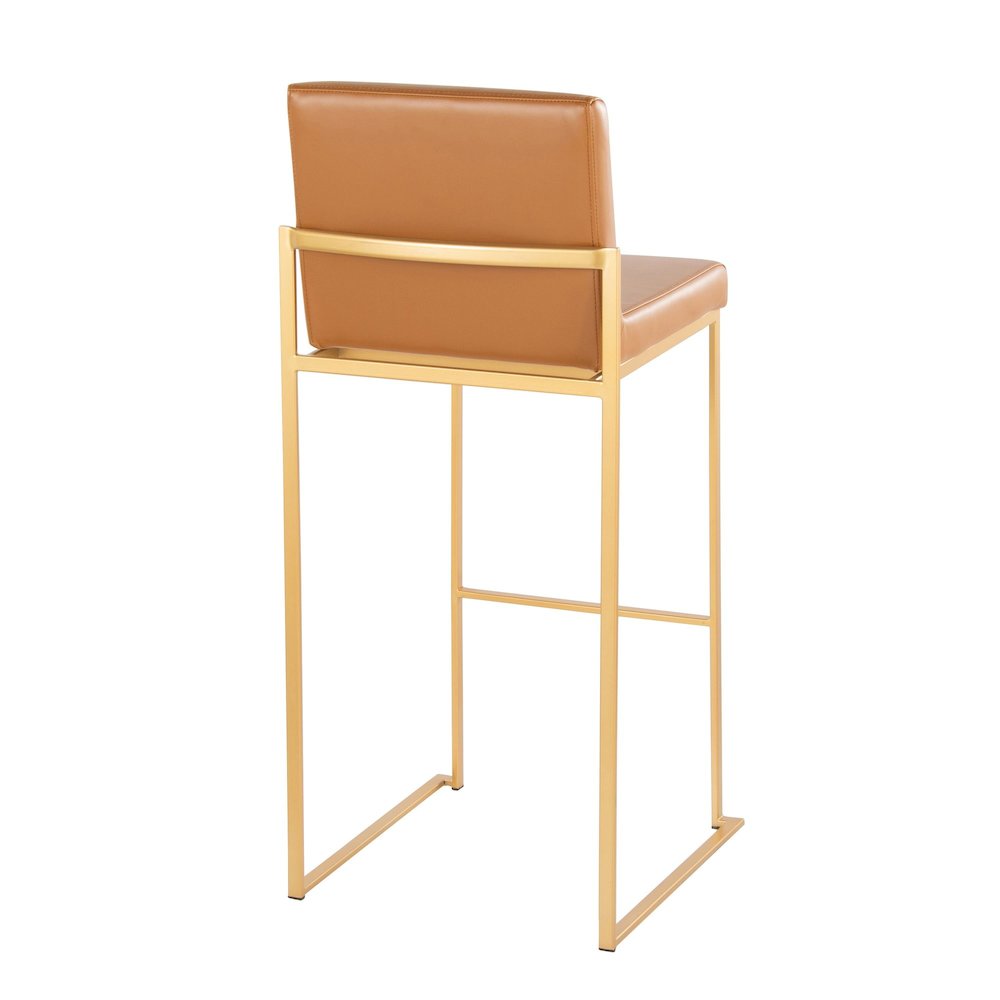 Fuji High Back 30" Fixed-Height Barstool - Set of 2. Picture 4