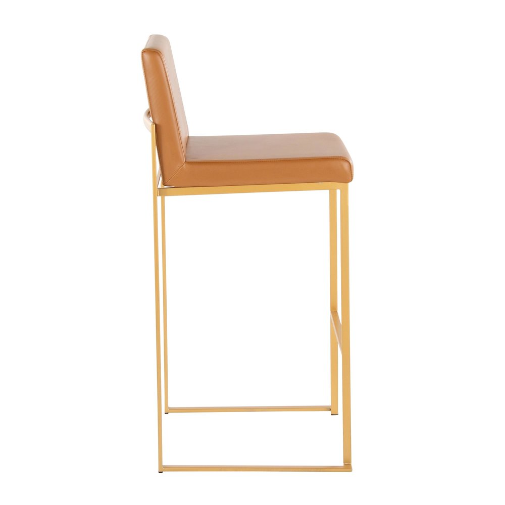 Fuji High Back 30" Fixed-Height Barstool - Set of 2. Picture 3