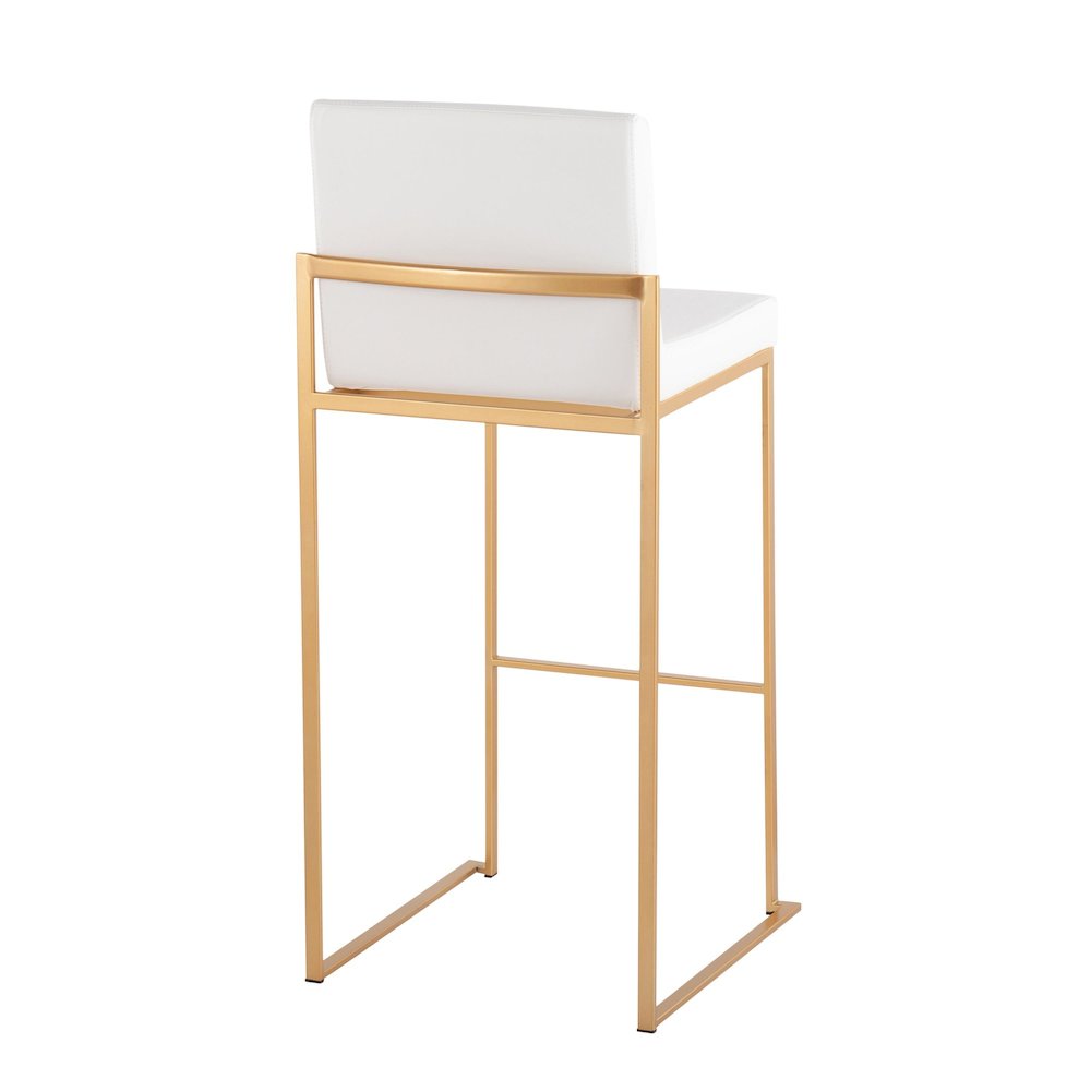 Fuji High Back 30" Fixed-Height Barstool - Set of 3. Picture 4