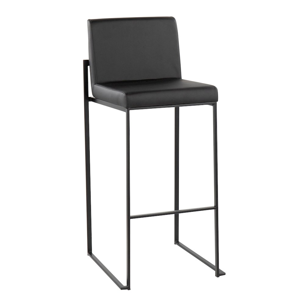 Fuji High Back 30" Fixed-Height Barstool - Set of 3. Picture 2