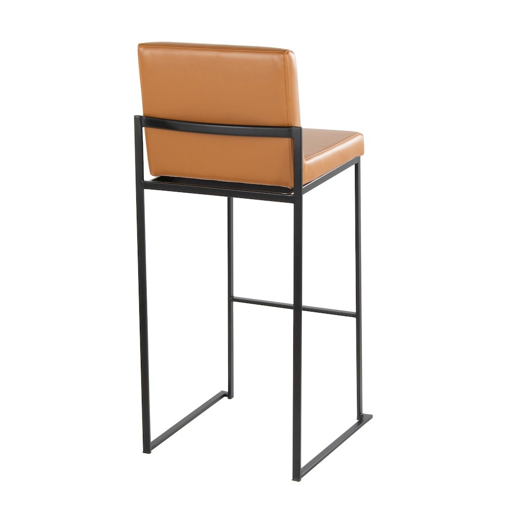 Fuji High Back 30" Fixed-Height Barstool - Set of 2. Picture 4