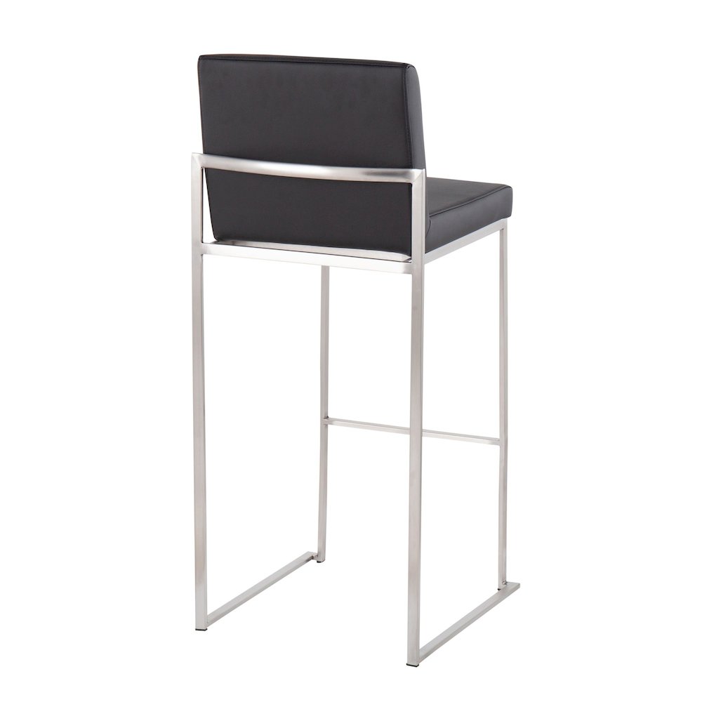 Fuji High Back 30" Fixed-Height Barstool - Set of 3. Picture 4