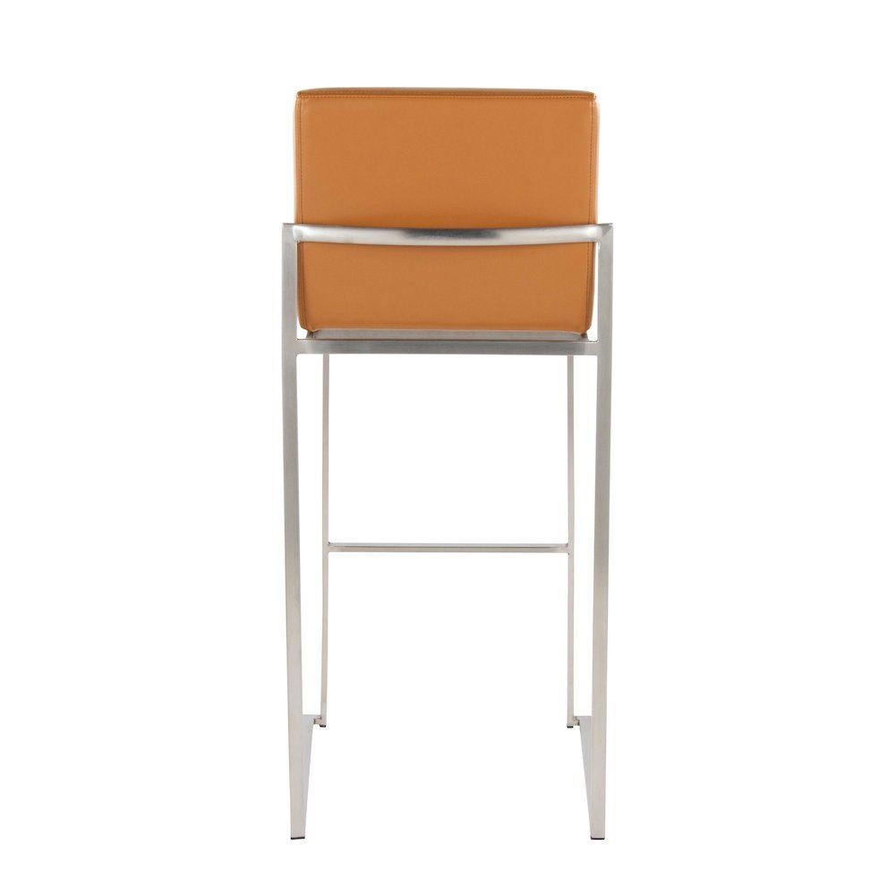 Fuji High Back 30" Fixed-Height Barstool - Set of 2. Picture 4