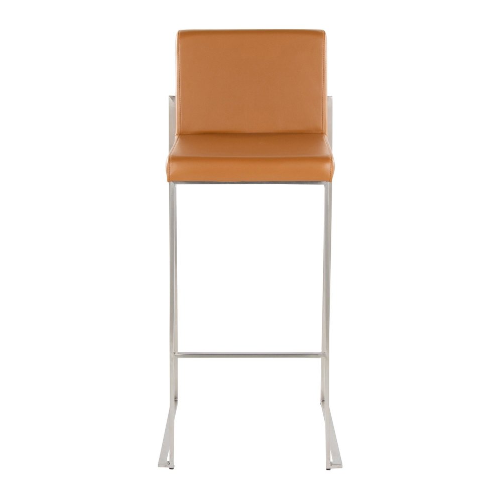 Fuji High Back 30" Fixed-Height Barstool - Set of 2. Picture 5
