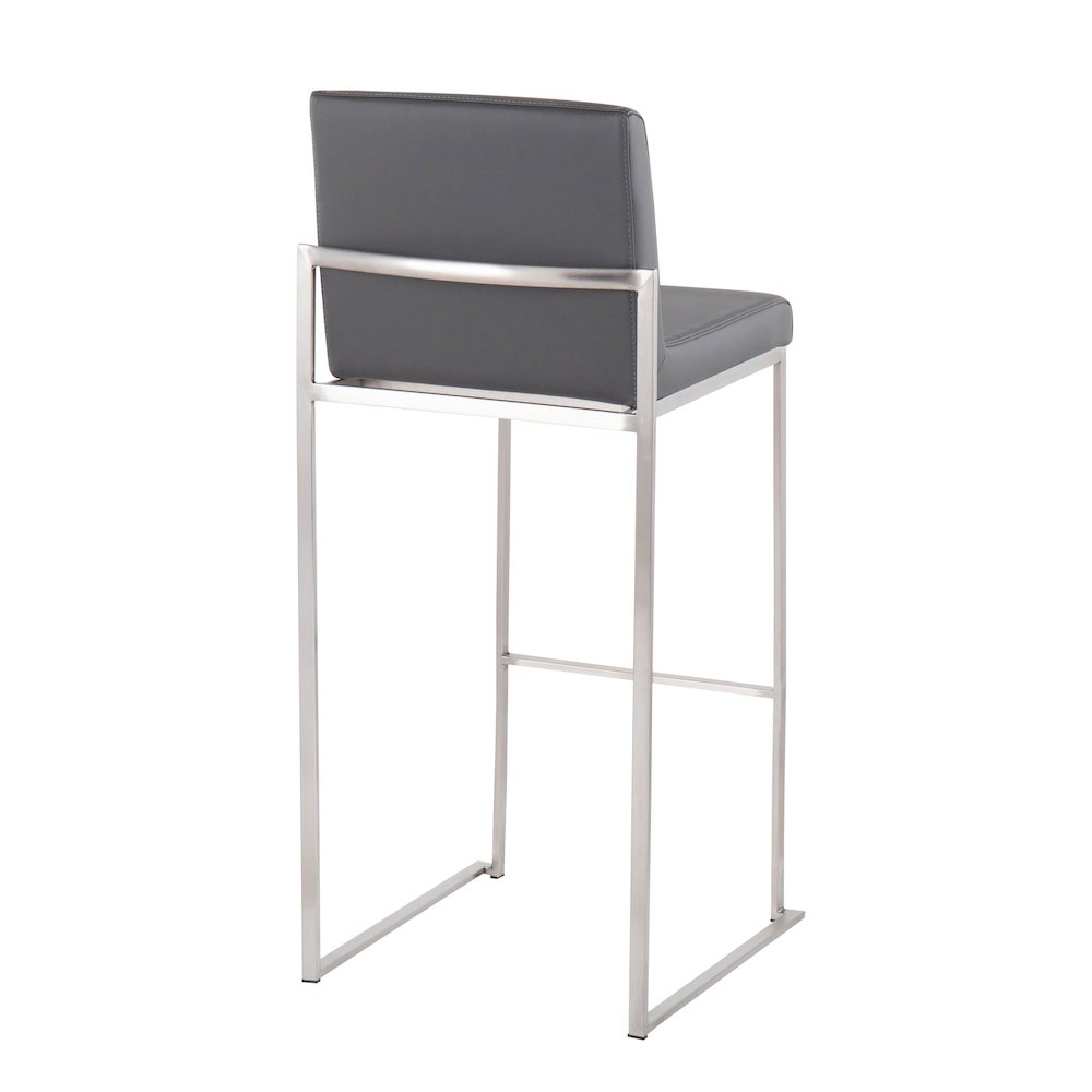 Fuji High Back 30" Fixed-Height Barstool - Set of 3. Picture 4