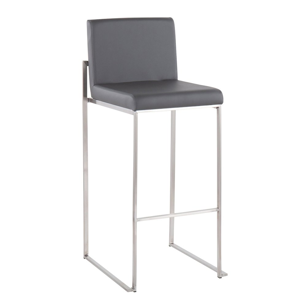 Fuji High Back 30" Fixed-Height Barstool - Set of 3. Picture 2