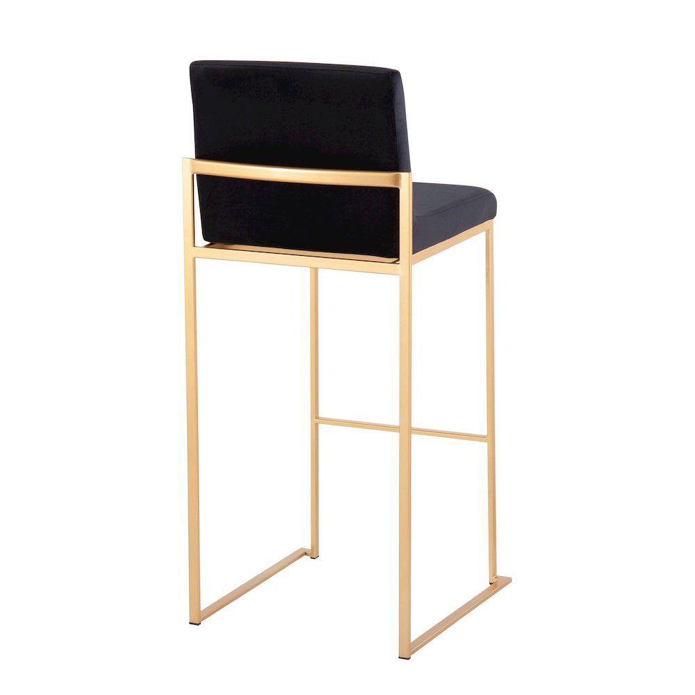 Fuji High Back 30" Fixed-Height Barstool - Set of 3. Picture 4