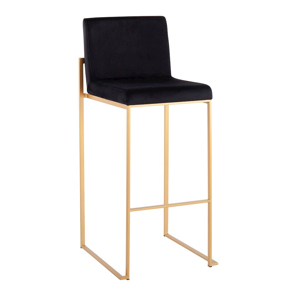 Fuji High Back 30" Fixed-Height Barstool - Set of 3. Picture 2