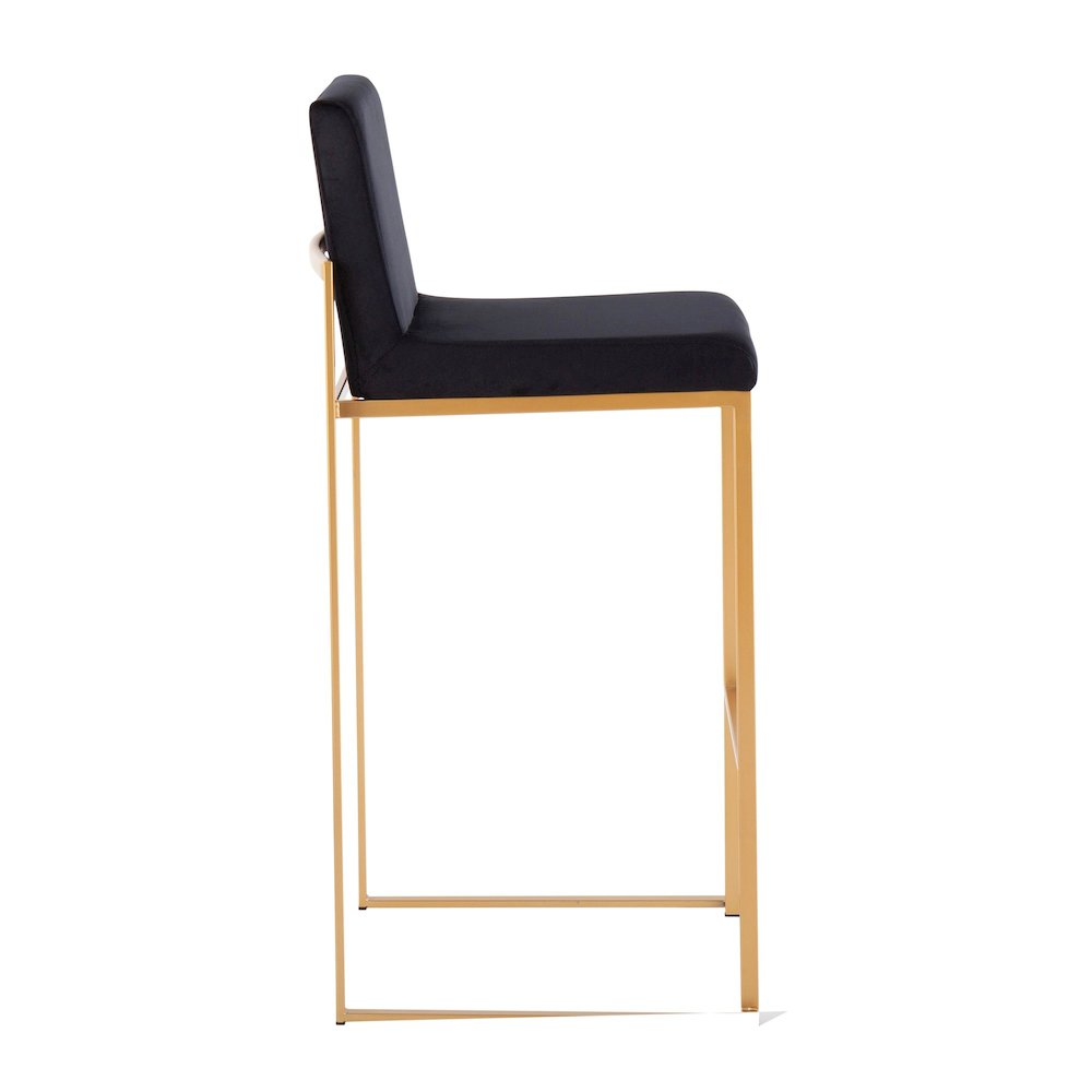 Fuji High Back 30" Fixed-Height Barstool - Set of 3. Picture 3