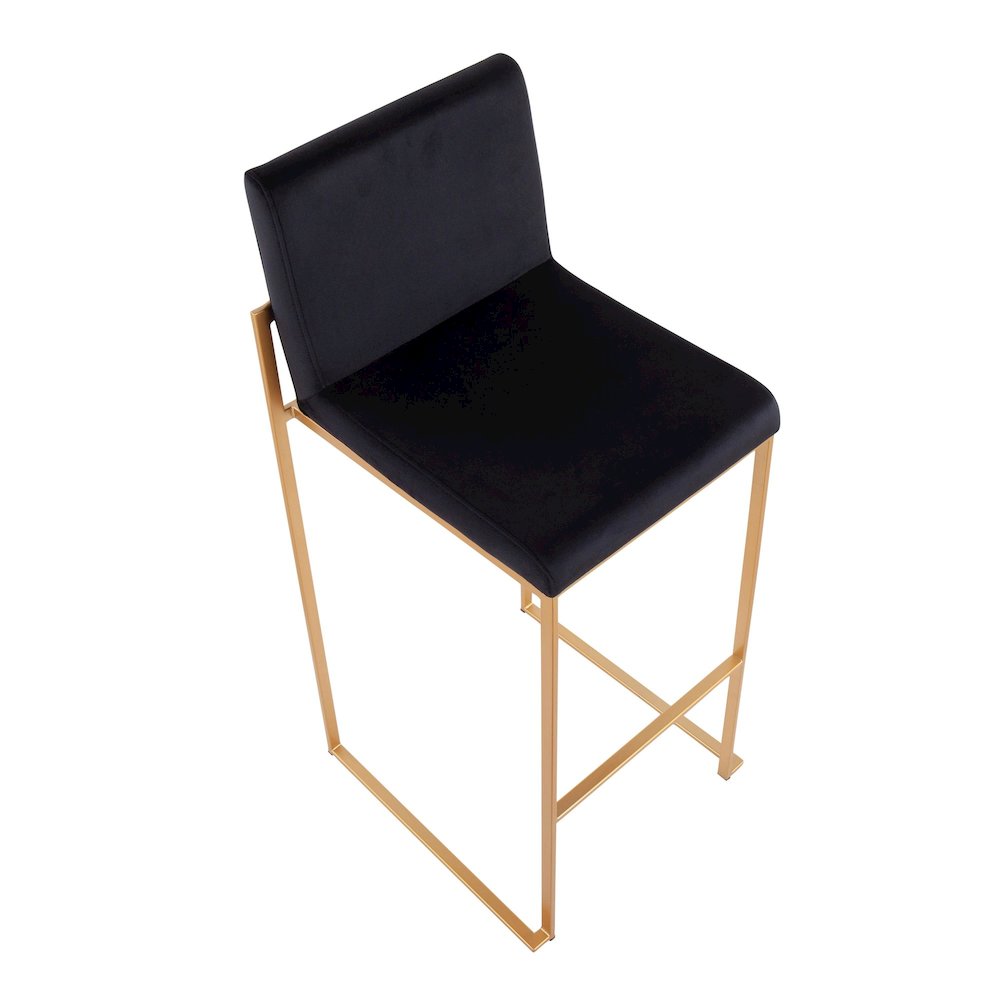 Fuji High Back 30" Fixed-Height Barstool - Set of 3. Picture 6